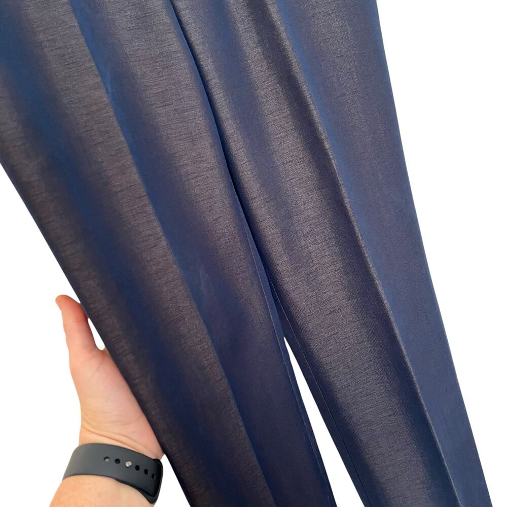Mexx | Navy Blue Dress Tuxedo Pants Iridescent Gold Overlay 36R Fits Like 30” - Picture 4 of 8
